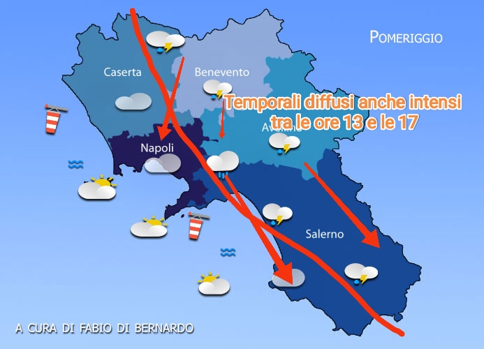 PREVISIONI CAMPANIA 29/08/2024 – GIOVEDI’ – CSA METEO