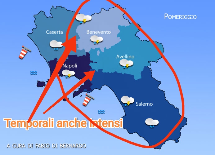 PREVISIONI CAMPANIA 27/08/2024 – MARTEDI’ – CSA METEO