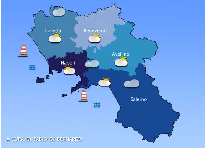 PREVISIONI CAMPANIA  18/12/2024 – LUNEDI’– CSA METEO